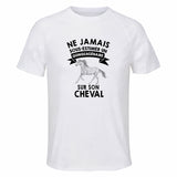 Maillot de Sport Homme Cheval Quinquagenaire - T-Shirt Respirant Polyester Manches Courtes - Cadeau Sportif Anniversaire Noël Fête des Pères