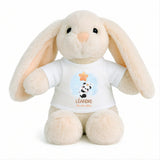 Peluche Lapin Bébé Doudou Leandre Roi des Calins Panda Cadeau Naissance Garçon Nouveau-Né Baby Shower
