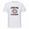 Maillot de Sport Homme Basque J'peux Pas - T-Shirt Respirant Polyester Manches Courtes - Cadeau Sportif Anniversaire Noël Fête des Pères