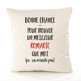 Housse de Coussin Premium Romaric ça n'existe Pas Homme - Coton Canvas Fairtrade Beige Idée Cadeau Décoration Canapé