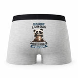 Caleçon Benjamin Panda Grain - Humour Boxer Gris Idée Cadeau