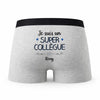 Caleçon Remy Un Super Collègue - Humour Boxer Gris Idée Cadeau