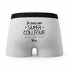 Caleçon Ylan Un Super Collègue - Humour Boxer Gris Idée Cadeau