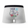 Caleçon Tricot - Humour Boxer Gris Idée Cadeau Passion