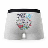 Caleçon Tricot - Humour Boxer Gris Idée Cadeau Passion