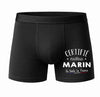 Caleçon Certifié Meilleur Marin - Face - Humour Boxer Coton Motif Métier Idée Cadeau Anniversaire Noël Homme