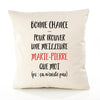 Housse de Coussin Premium Marie-Pierre ça n'existe Pas - Coton Canvas Fairtrade Beige Idée Cadeau Décoration Canapé