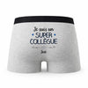 Caleçon Jose Un Super Collègue - Humour Boxer Gris Idée Cadeau