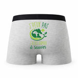 Caleçon Animaux A Sauver - Humour Boxer Gris Idée Cadeau Passion
