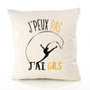Housse de Coussin Premium GRS Version Blanc - Coton Canvas Fairtrade Beige Idée Cadeau Décoration Canapé 40x40