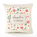 Housse de Coussin Femme Augustine d'amour Motif Floral déco Salon canapé Chambre Cadeau Femme Anniversaire noël Coussin décoratif Motif Floral