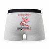 Caleçon Christopher Maître du Feu et de la Chipolata - Humour Boxer Gris Cadeau