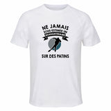 Maillot de Sport Homme Patinage Quarantenaire - T-Shirt Respirant Polyester Manches Courtes - Cadeau Sportif Anniversaire Noël Fête des Pères