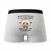 Caleçon Jean-Francois Agneau - Humour Boxer Gris Idée Cadeau