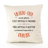 Housse de Coussin Premium Un Beau-Papa Aussi génial - Coton Canvas Fairtrade Beige Idée Cadeau Décoration Canapé