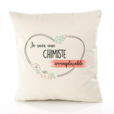 Housse de Coussin Premium Chimiste irremplaçable - Coton Canvas Fairtrade Beige Idée Cadeau Décoration Canapé