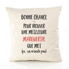 Housse de Coussin Premium Marguerite ça n'existe Pas - Coton Canvas Fairtrade Beige Idée Cadeau Décoration Canapé