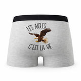 Caleçon Aigles - Humour Boxer Gris Passion Idée Cadeau