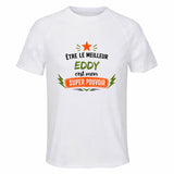 Maillot de Sport Homme Meilleur Eddy Super Pouvoir Cadeau Anniversaire Noël Fête des Pères T-Shirt Respirant Polyester