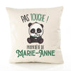 Housse de Coussin Premium Marie-Anne Pas Touche Panda - Coton Canvas Fairtrade Beige Idée Cadeau Décoration Canapé 40x40