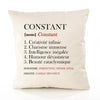 Housse de Coussin Premium Constant Définition - Coton Canvas Fairtrade Beige Idée Cadeau Décoration Canapé