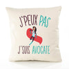 Housse de Coussin Premium avocate Version Blanc - Coton Canvas Fairtrade Beige Idée Cadeau Décoration Canapé