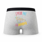 Caleçon Pompes Push - up - Humour Boxer Gris Idée Cadeau Passion