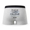 Caleçon Gerald Un Super Collègue - Humour Boxer Gris Idée Cadeau