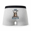 Caleçon Herve Panda Grain - Humour Boxer Gris Idée Cadeau