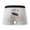 Caleçon Saut Dobstacle Cheval - Humour Boxer Gris Idée Cadeau