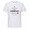 Maillot de Sport Homme Commercant Damour - T-Shirt Respirant Polyester Manches Courtes - Cadeau Sportif Anniversaire Noël Fête des Pères