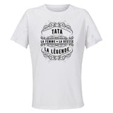 Maillot de Sport Femme Tata La Deesse Legende Deesse Legende Noire - T-Shirt Respirant Polyester Manches Courtes - Cadeau Sportive Anniversaire Noël Fête des Mères