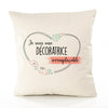 Housse de Coussin Premium Décoratrice irremplaçable - Coton Canvas Fairtrade Beige Idée Cadeau Décoration Canapé
