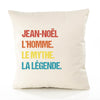 Housse de Coussin Premium Jean-Noël Mythe Légende Vintage - Coton Canvas Fairtrade Beige Idée Cadeau Décoration Canapé 40x40
