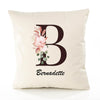 Housse de Coussin Premium Bernadette Lettre - Coton Canvas Fairtrade Beige Idée Cadeau Décoration Canapé