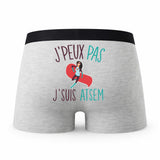 Caleçon Atsem - Humour Boxer Gris Idée Cadeau Passion