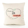 Housse de Coussin Premium Sista irremplaçable - Coton Canvas Fairtrade Beige Idée Cadeau Décoration Canapé
