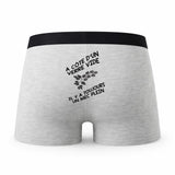 Caleçon Verre Vide Mec Plein - Humour Boxer Gris Idée Cadeau