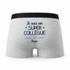 Caleçon Roger Un Super Collègue - Humour Boxer Gris Idée Cadeau