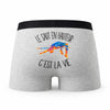 Caleçon Saut en Hauteur - Humour Boxer Gris Passion Idée Cadeau