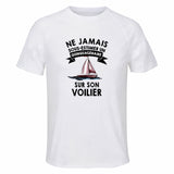 Maillot de Sport Homme Voilier Quinquagenaire - T-Shirt Respirant Polyester Manches Courtes - Cadeau Sportif Anniversaire Noël Fête des Pères