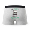 Caleçon Capucine Pas Touche Panda - Humour Boxer Gris Idée Cadeau