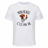 Maillot de Sport Homme Beagle C'est La Vie - T-Shirt Respirant Polyester Manches Courtes - Cadeau Sportif Anniversaire Noël Fête des Pères