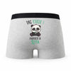Caleçon Liya Pas Touche Panda - Humour Boxer Gris Idée Cadeau