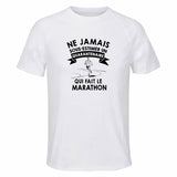 Maillot de Sport Homme Marathon Quarantenaire - T-Shirt Respirant Polyester Manches Courtes - Cadeau Sportif Anniversaire Noël Fête des Pères