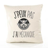 Housse de Coussin Premium mécanique Version Blanc - Coton Canvas Fairtrade Beige Idée Cadeau Décoration Canapé