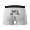 Caleçon Guy Un Super Collègue - Humour Boxer Gris Idée Cadeau