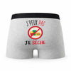 Caleçon Seche Musculation - Humour Boxer Gris Idée Cadeau