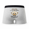 Caleçon Rolland Agneau - Humour Boxer Gris Idée Cadeau