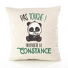Housse de Coussin Premium Constance Pas Touche Panda - Coton Canvas Fairtrade Beige Idée Cadeau Décoration Canapé 40x40
